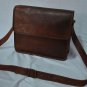 11" Real Men Satchel Brown Bag Vintage Messenger Handbag #409