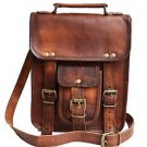 11" Men's Genuine Leather Cross Body Vintage Shoulder Messenger Satchel #D473