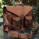 Vintage Style Handmade Leather Briefcase Office Messenger Vintage Bag #407