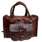 12" Unisex Pure Genuine Leather Messenger Duffle Hand Purse Bag Satchel #D474