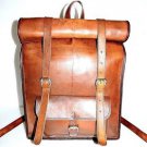 14" Leather Travelling Backpack Rucksack Vintage Original Handmade Eco Bag #421