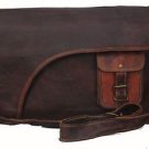 15" Stylish Pure Leather Messenger Bag, Brown Laptop Corporate Office Bags #105