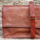 13" Rugged Pure Leather Messenger Bag, Brown Laptop Corporate Office Bags #199
