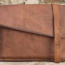 15" Stylish Real Leather Messenger Bag, Brown Laptop Corporate Office Bags #186