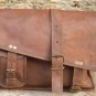 13" Stylish Pure Leather Messenger Bag, Brown Laptop Corporate Office Bags #192