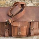 17" Stylish Handmade Real Leather Bag, Brown Laptop Corporate Office Bags #184