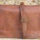 13" Stylish Real Leather Messenger Bag, Brown Laptop Corporate Office Bags #187