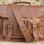 12" Stylish Pure Leather Messenger Bag, Brown Laptop Corporate Office Bags #193