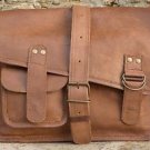 13" Stylish Pure Leather Messenger Bag, Brown Laptop Corporate Office Bags #191
