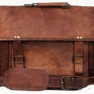 16" Stylish Handmade Real Leather Bag, Brown Laptop Corporate Office Bags #173
