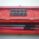 Calligraphy Dip Pen Old Vintage Holder Lot Nibs Wood Box Indian Painting #958