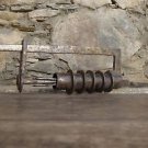 Large Lock Vintage Antique Old Hand Crafted Iron Push System Rare Lock #1653