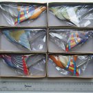 6 Chirping Squeeze Bird,Children Tin Metal Toy Colourfull Sounding Birds #356