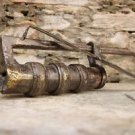 Large Lock Vintage Antique Old Hand Crafted Iron Push System Rare Lock #1651