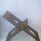 Antique Original Old Rare Wood Hand Carved Holy Book Folding Stand #1121
