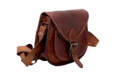 Handmade Natural Leather Sling Bag