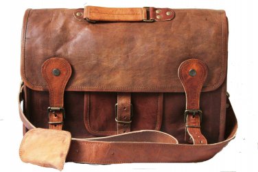 Handmade Natural Leather Satchel Bag