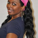 Headwrap Headband  Bandana Cotton Adjustable  black brown pink fushia colors