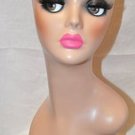 Hand Painted Vintage Style Art Deco Flapper Mannequin Head Hat Stand Yellow