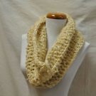 Handmade INFINITY LOOP SCARF Crochet Knit Cowl Bolero Cream Homespun