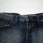 YMI BLUE WASHED DENIM MINI SKIRT BLACK SEQUINED LACE TRIM BOTTOM  SIZE 9