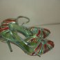 GOMAX GIANI 08 Green Gold Red Bronze Strappy Stiletto Sandals Shoes Size 8.5