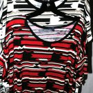 2 x GAP Mixed Print Tribal Multi-Color Top Blouse XSMALL Short Sleeves