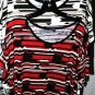 2 x GAP Mixed Print Tribal Multi-Color Top Blouse XSMALL Short Sleeves