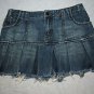 American Eagle Outfitters Distressed Denim Mini Skirt Pleated Stone Washed Sz 4