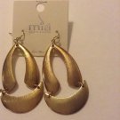 Gold Dangling Fashion Earrings Pierced 3"