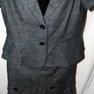 AGB Gray  2 Piece Matching Outfit Top And Pleated Skirt Set Sz 8