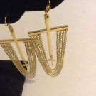 Gold Chandelier Christian Jesus Cross Earrings Punk Rock