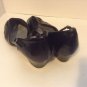 Annie Black Patent Low Heel Ankle Sandals Size 12W