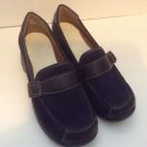 Sonoma Lifestyle Buster Navy Womens Suede Leather Low Heel Buckle Loafer 7.5M