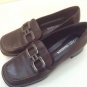 MICHAEL SHANNON Brown Leather Loafers Buckles  6M