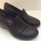 CLARKS SHOES BLACK LEATHER CASUAL LOAFERS WOMEN'S SZ 6M