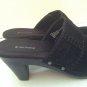 Isotoner Women's black Leather mules clogs size 11M