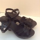 mossimo Black Vegan High Platform strappy wedges size 11 sandals