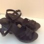 mossimo Black Vegan High Platform strappy wedges size 11 sandals