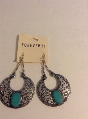 Forever 21 Dangling Turquoise and silver earrings