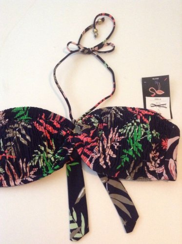 The Webster Miami Target Bikini Top Palm Print Bandeau Size L, XL