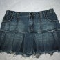 American Eagle Outfitters Distressed Blue Denim Mini Skirt Pleated  Sz 4