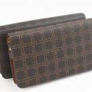 Men's wallet,long damier mens purse,business bag,copper ziper closure wallet