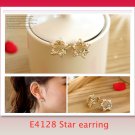 Swarovski white crystal star & pearl earrings