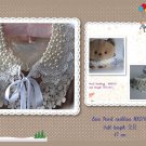 Natural lace pearl collar