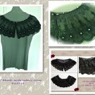 Black color embroidery lace collar.