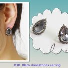 Black rhinestone earring.