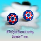 Cyber blue cute earring.
