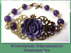 Violet antique bracelet.
