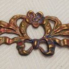 Large Patina Brass Floral Stamping PC11